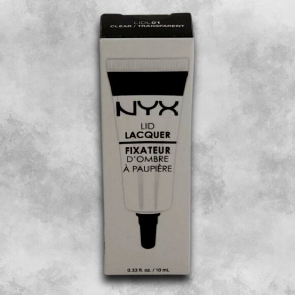 NYX Lid Lacquer Clear Transparent Glossy Shimmery Allergen Free W 0.33fl. oz NWT - Picture 2 of 3